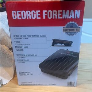 George Foreman Black Electric Grill - Nonstick Contact Grill